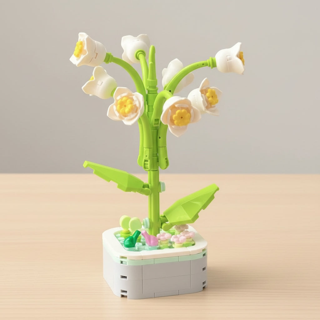 Bell Orchid Flower Building Block Set