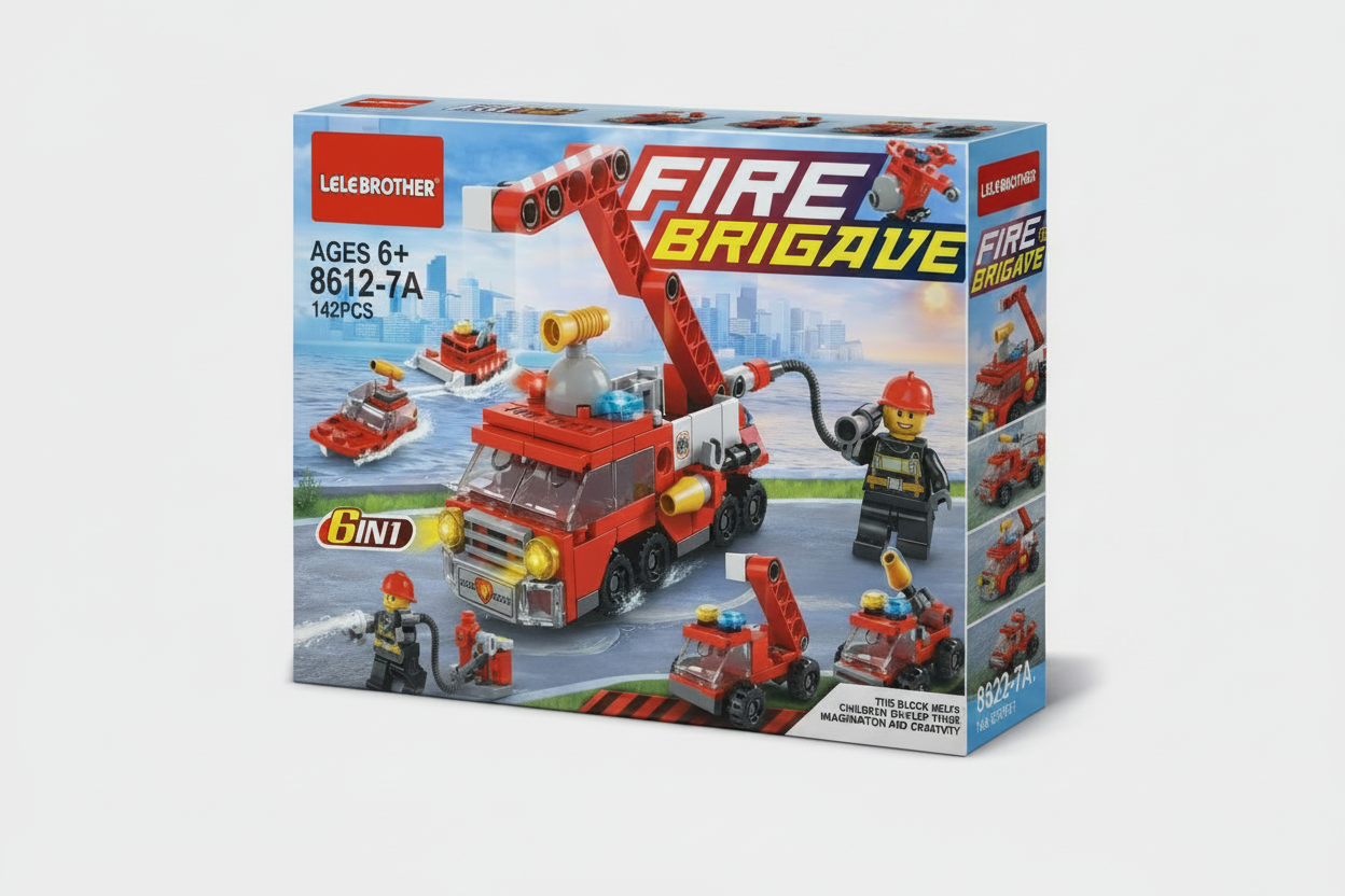 Fire Brigade 6-in-1 Building Set