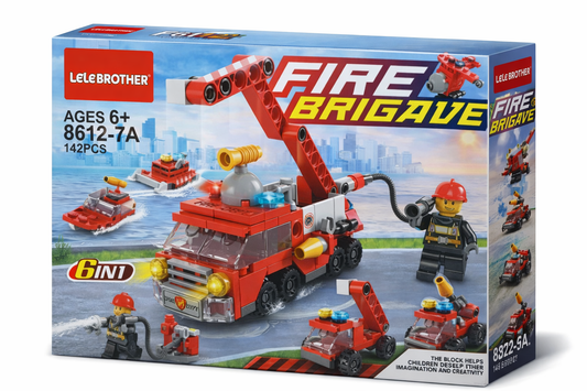 Fire Brigade 6-in-1 Building Set