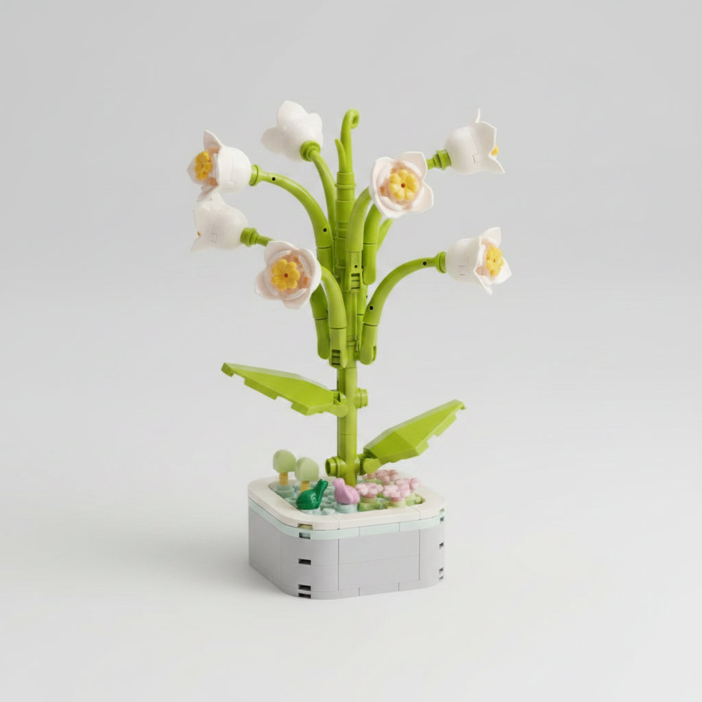 Bell Orchid Flower Building Block Set