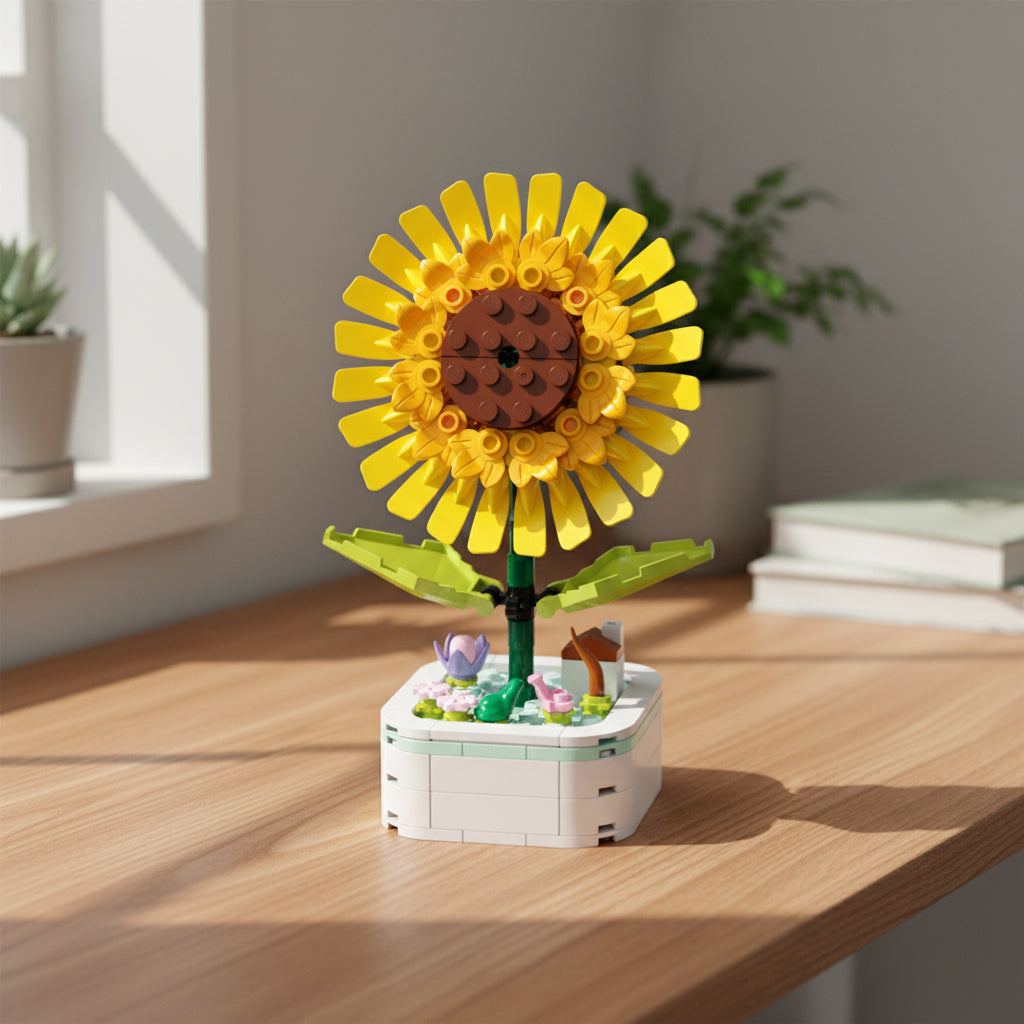 Sunflower Bloom Building Block Set