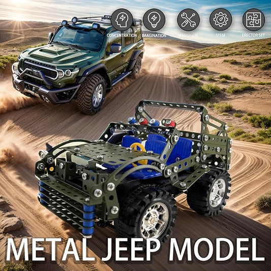 Metal Jeep Construction Set